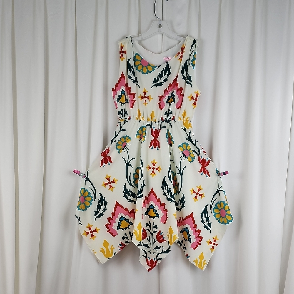 Sunboree Sunny Fashion Handkerchief Dress Off White Size 12